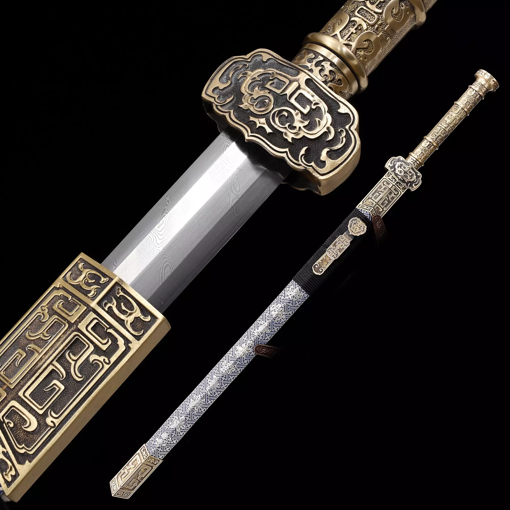 Eight-sided Han Sword | High-performance Pattern Steel Chinese Han ...