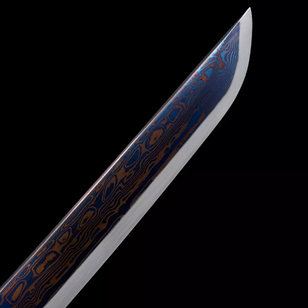 Katana | Folded Melaleuca Steel Katana with Samurai-Engraved