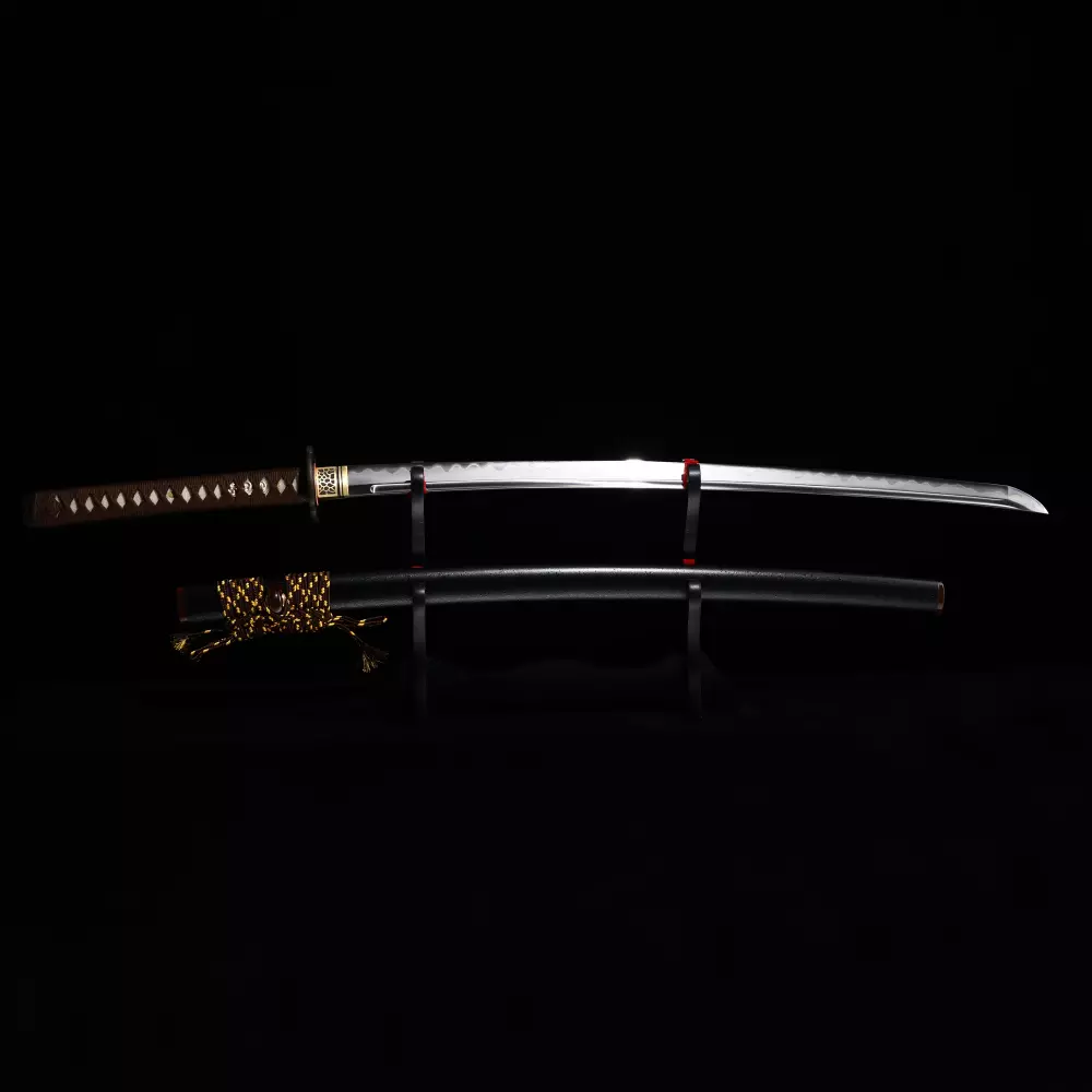 42,5 pouces à double tranchant en acier Damas Global Lame verte pleine Tang  épée - Chine Katana, Samurai