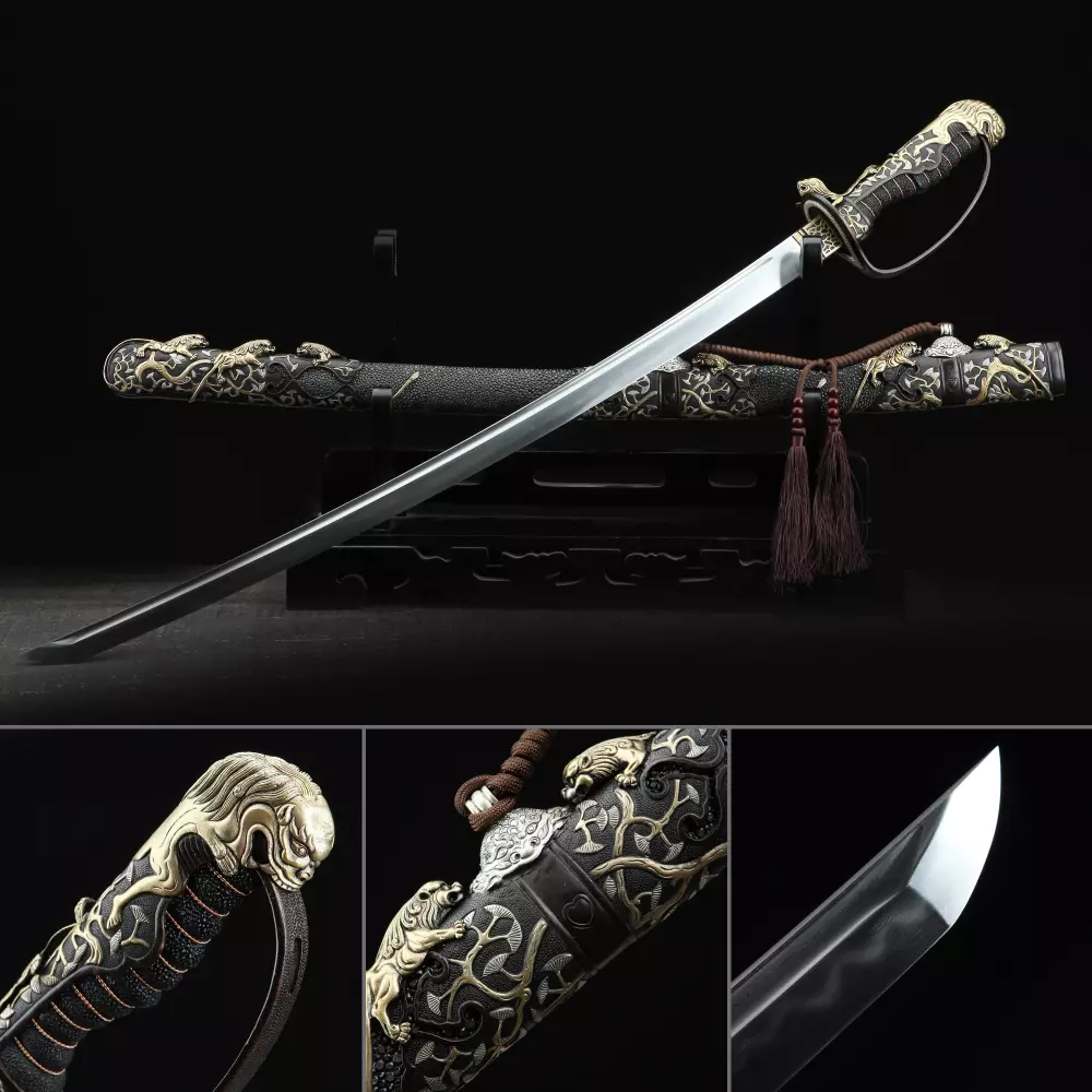 Details about       Straight Hamon Folded Steel Japanese samurai Katana Sword Combat Ready Sharp 