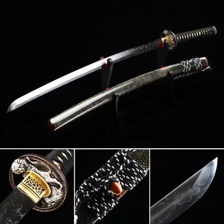 High-performance Genuine Katana Sword T10 Folded Clay Tempered Steel Real Hamon