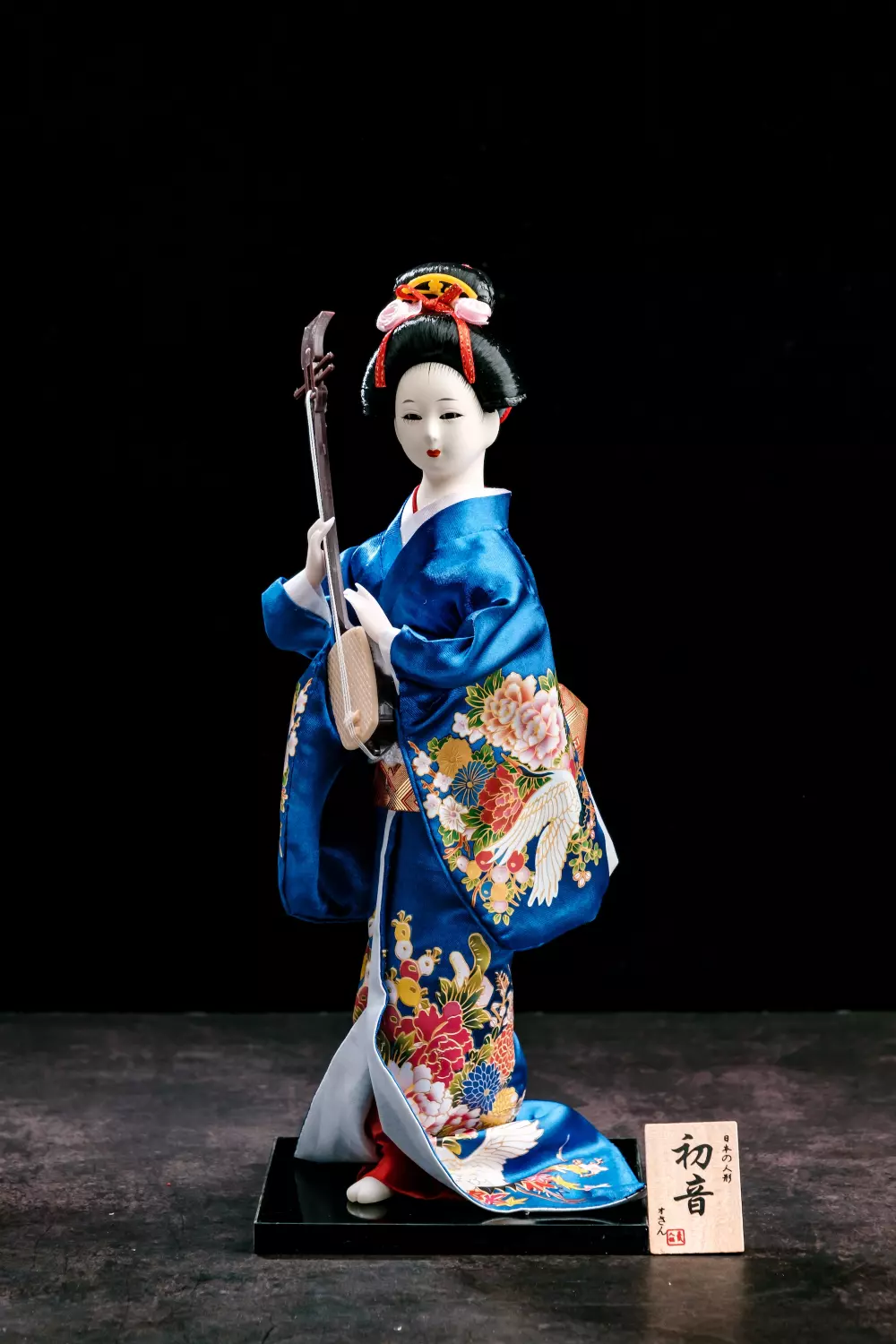 Asian Geisha Doll  Traditional Japanese Geisha Doll With Blue Kimono -  TrueKatana