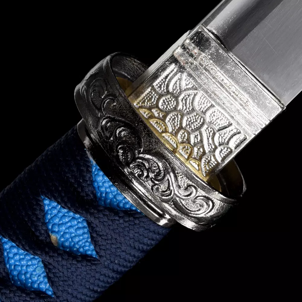 Blue Handle Katana | Manganese Steel Katana with Teal Lacquer Saya