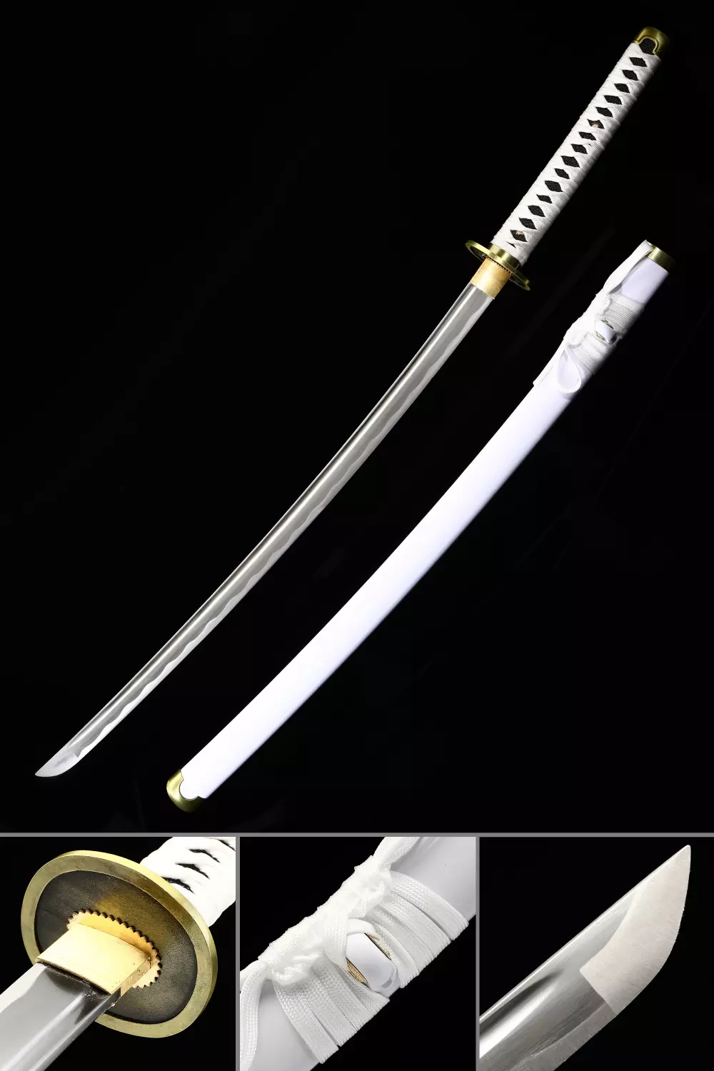 Zoro Katana  One Piece Roronoa Zoro Wado Ichimonji Real Katana Samurai  Sword Replica With White Scabbard - TrueKatana