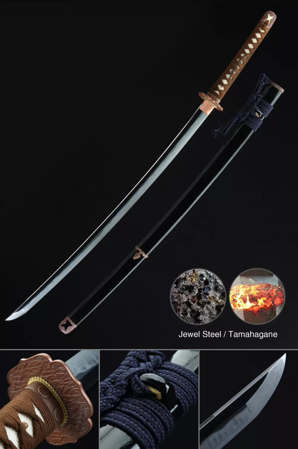 Tamahagane Katana | Handmade High-performance Battle Samurai Sword Tamahagane - TrueKatana