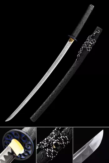 Skull Katana | Manganese Steel Katana with Gold Skull Tsuba in