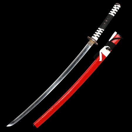 Handmade Japanese Samurai Sword T10 Carbon Steel With Clay Tempered Blade