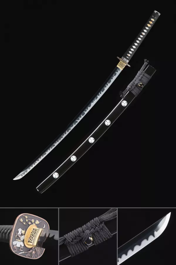 Black Manganese Steel Katana for Sale - TrueKatana