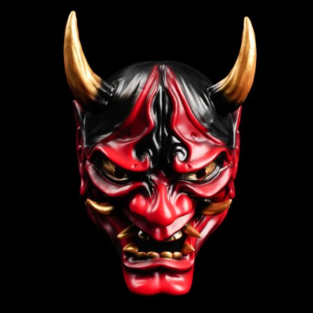 Red Japanese Hannya Mask