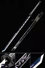 Handmade Japanese Ninja Sword With Blue Blade