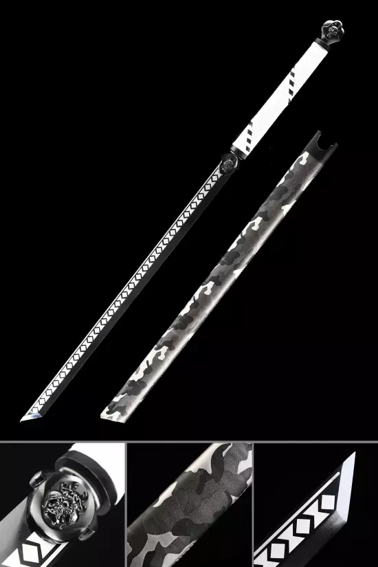 Handmade Japanese Ninjato Sword High Manganese Steel With Black Blade
