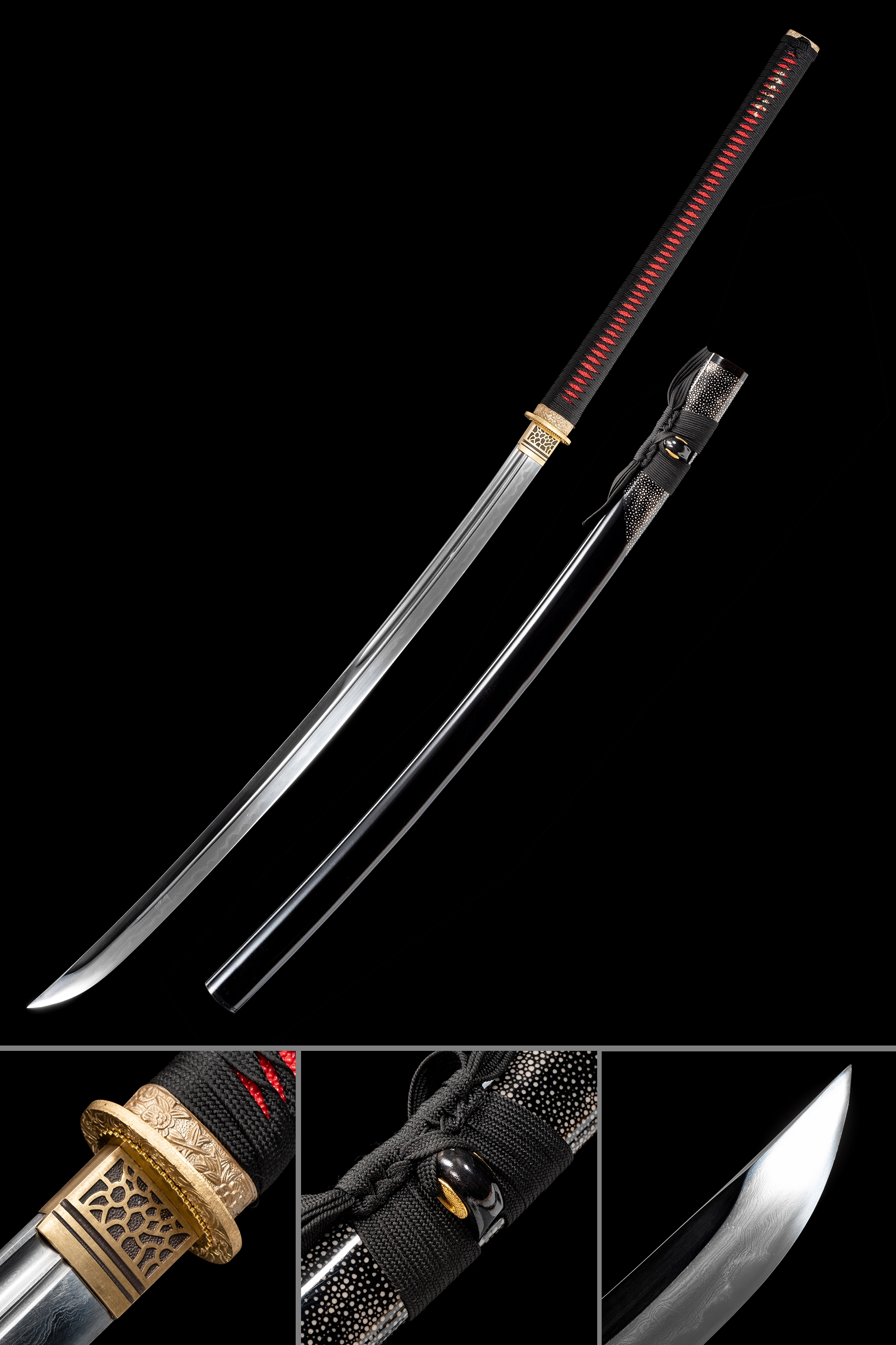Handmade Japanese Naginata Sword Pattern Steel Full Tang