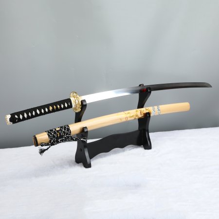 Manganese Steel Sharp-edged Blade Katana With Natural-wood Scabbard #23012