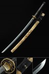 Clay Tempered Katana, Handmade Japanese Katana Sword T10 Folded Clay Tempered Steel Real Hamon