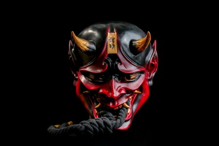 Japanese Hannya Devil Ghost Oni Mask, New Home Wall Decor Mask