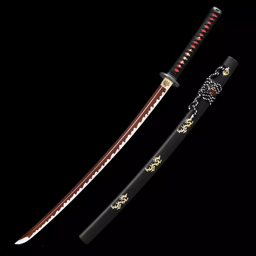 Red Blade Katana | Handmade Japanese Samurai Sword With Crimson