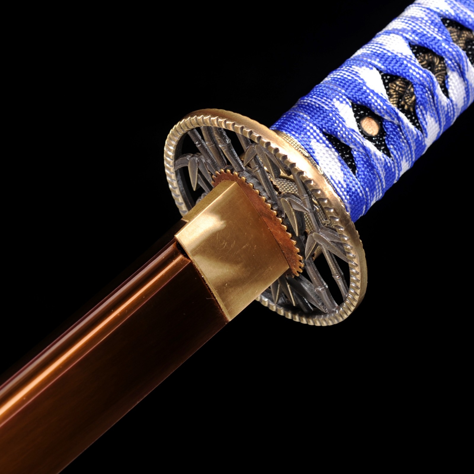 Hand Forged Rose Gold Blade Katana Samurai Swords With Granite Style ...