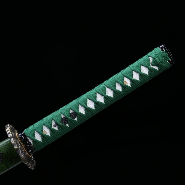  Espada Katana, espada japonesa hecha totalmente a mano, acero  de alto carbono 1040, espada real estilo Samurai, con diseños florales  delicados grabados en la hoja de la espada : Deportes y