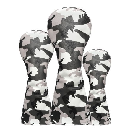 Camo Style Golf Wood Headcovers Set - Gray