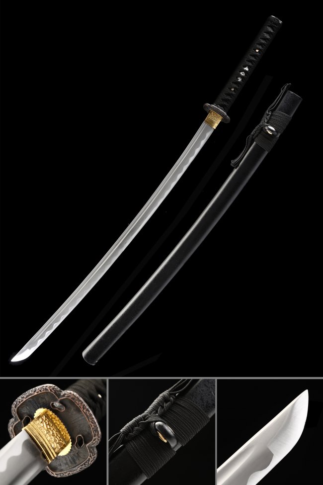 1045 Carbon Steel Katana Sword With Black Saya