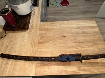 Handmade Japanese Katana Sword T10 Carbon Steel With Sunflower Tsuba