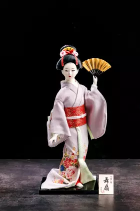 Cute Geisha Doll  Japanese Geisha Porcelain Doll With Beautiful Kimono -  TrueKatana