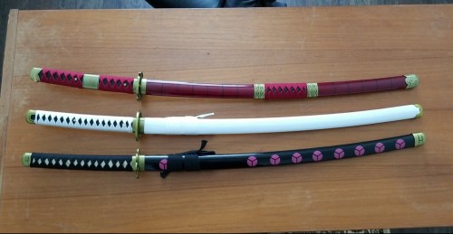 Roronoa Zoro Katana Sword 3 Set Replica: Shusui, Wado Ichimonji And Sandai Kitetsu Set