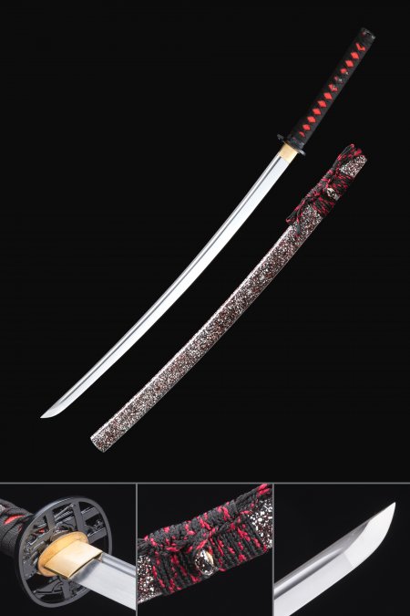 Handmade Japanese Samurai Sword High Manganese Steel With Multi-colored