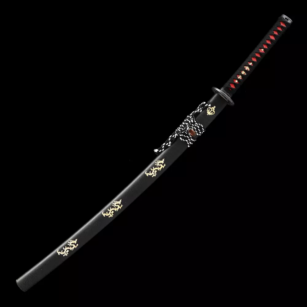 Red Katana | Handmade Japanese Katana Sword With Purple