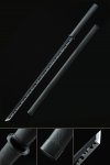 Chokuto Sword, Handmade Japanese Straight Ninjato Sword 1095 Carbon Steel With Black Blade