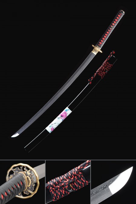 Authentic Japanese Katana Sword Folded Pattern Steel