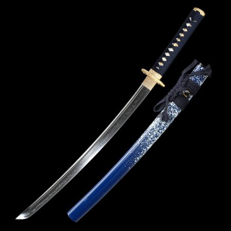 Handcrafted Full Tang Japanese Wakizashi Sword T10 Carbon Steel With Real Hamon Blade