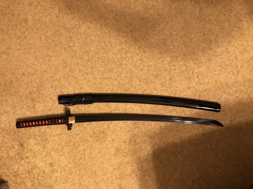Handmade Japanese Samurai Sword 1045 Carbon Steel With Bamboo Theme Tsuba