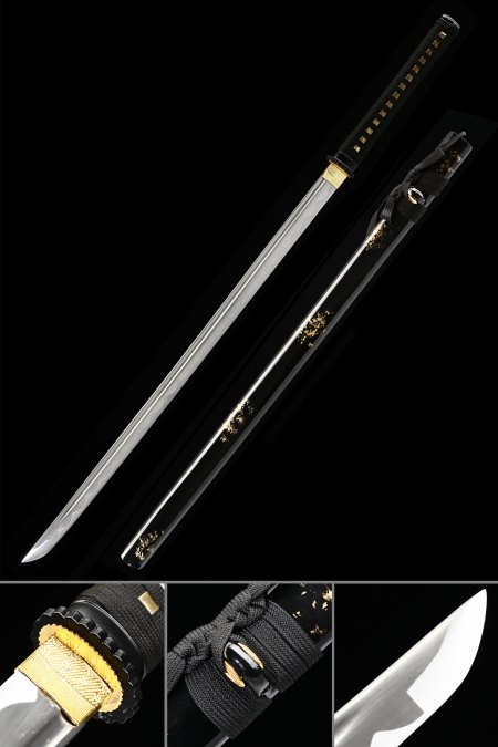 Handmade Chokuto Ninjato Straight Sword No Guard 1045 Carbon Steel