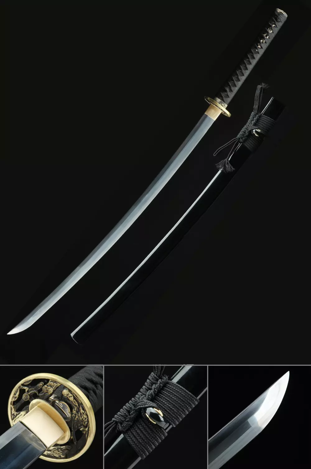 1 Top Grade Bronze Color Alloy Horse Tsuba for Japanese Katana Wakizashi Sword 