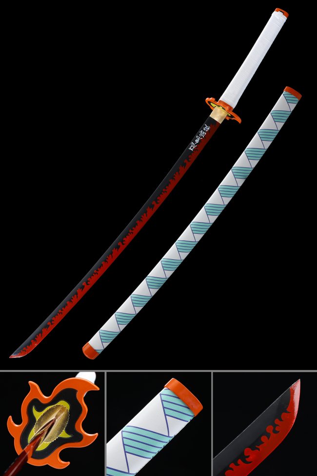 Rengoku Sword - Kimetsu No Yaiba Flame Hashira Nichirin Replica, 1045 Carbon Steel