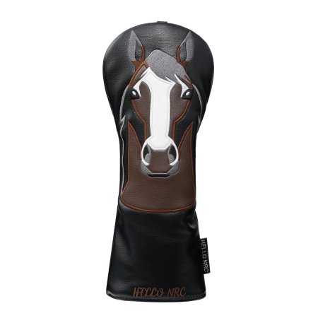 Horse Head Fairway Wood Headcover - Black