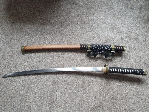 Japanese Tachi Odachi Sword 1045 Carbon Steel With Brown Scabbard