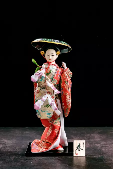 Vintage Japanese Geisha Doll Ornament Adult Collectible