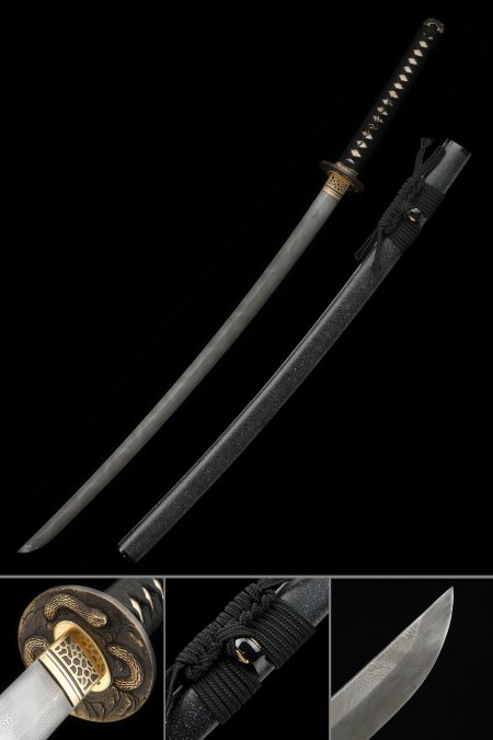 Handmade Full Tang Japanese Katana Sword With Folded Melaleuca Steel Blade