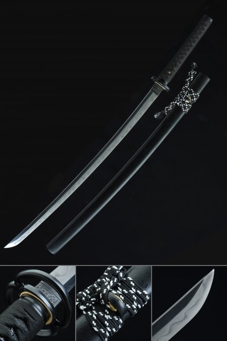 Handmade Japanese Samurai Sword T10 Steel With Clay Tempered Blade