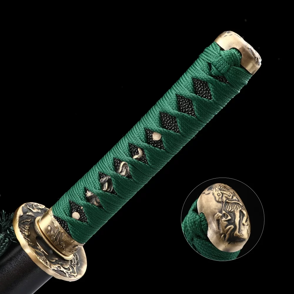 Hand-forged T10 Carbon Steel Japanese Wakizashi Sword With Black