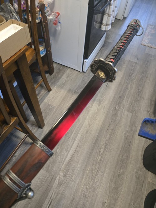 Handmade Japanese Sekiro Katana Sword With Red Blade
