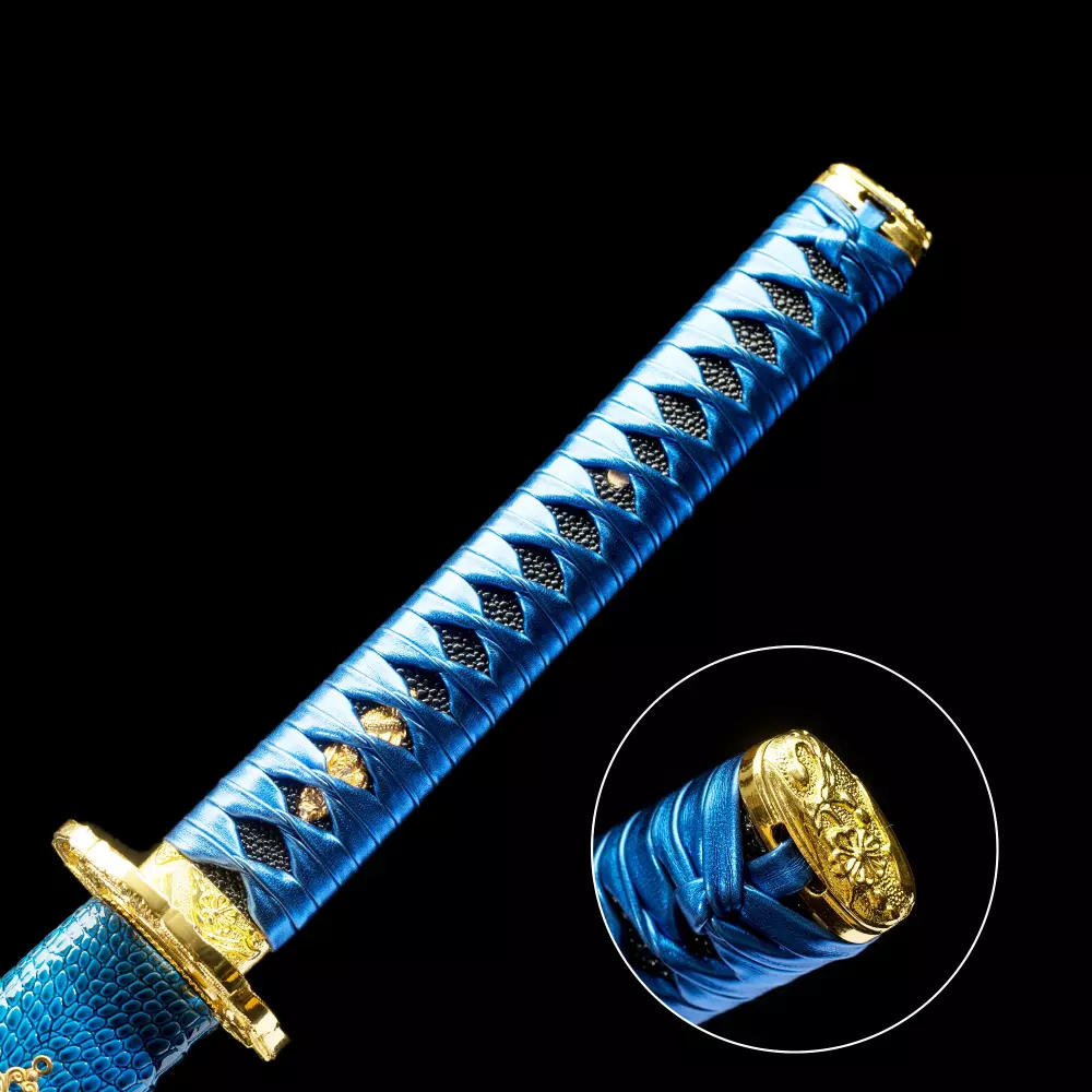 Las mejores ofertas en Hoja de acero de damasco Azul katanas japonesas de  colección