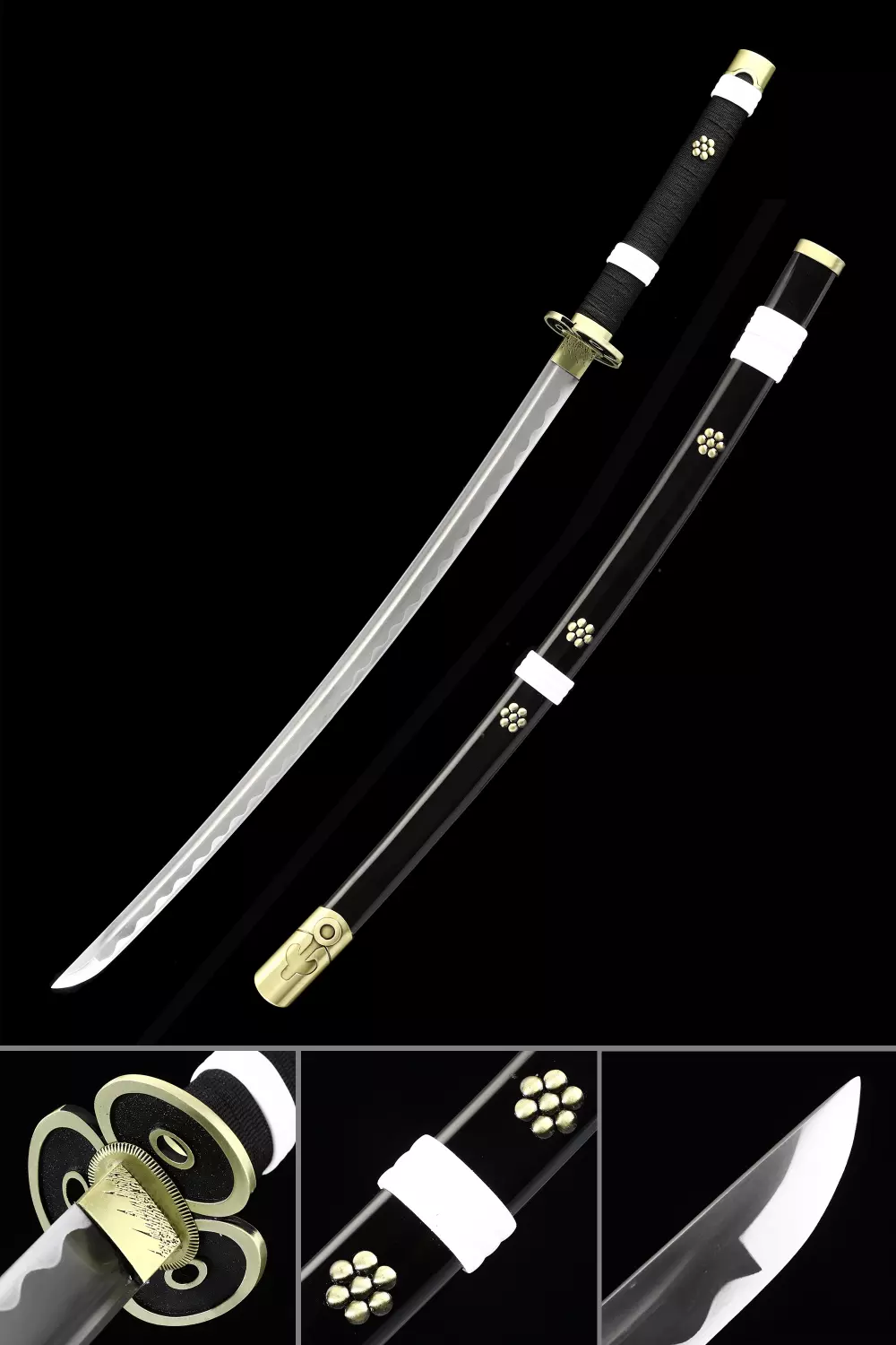 41" Fantasy Metal Japanese Samurai Sword Cosplay Anime Zoro 