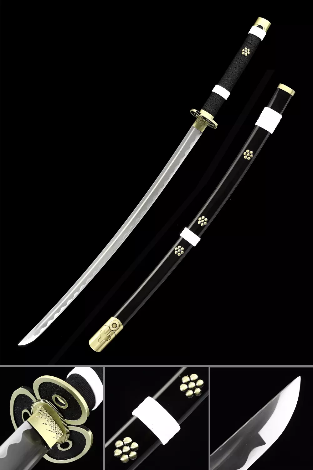 Zoro Enma Sword  One Piece Roronoa Zoro Enma Sword Yamato Black Anime  Katana Cosplays Replica - TrueKatana