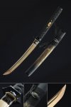 Handmade Japanese O Tanto Short Sword With Golden Blade