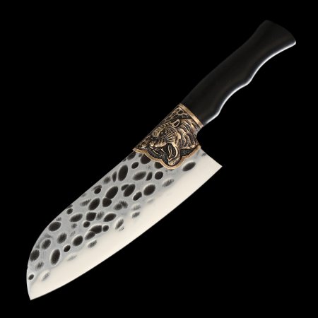 Handcrafted Full Tang Stainless Steel Kitchen Knife With Copper Guard