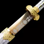 White Crod Handle Chinese Dao