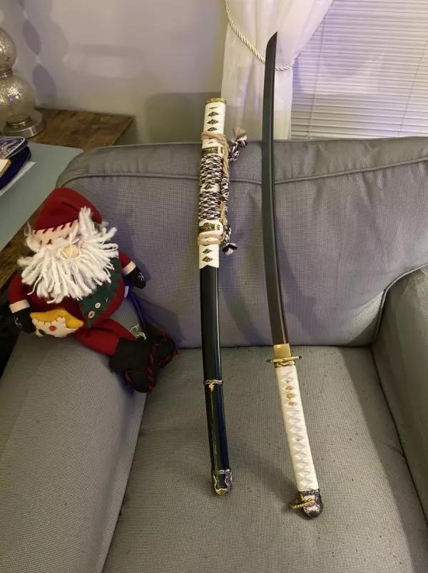 Japanese Tachi Odachi Sword 1045 Carbon Steel With Blue Scabbard